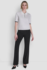 COLOR BLOCK POLO SWEATER