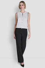 COLOR BLOCK SLEEVELESS SWEATER VEST