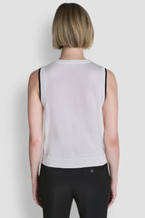 COLOR BLOCK SLEEVELESS SWEATER VEST