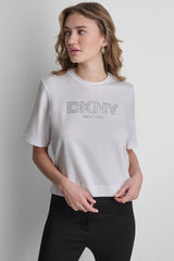 CRYSTAL BORDER LOGO GRAPHIC TEE