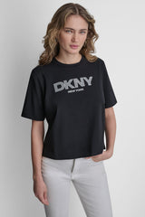 CRYSTAL BORDER LOGO GRAPHIC TEE
