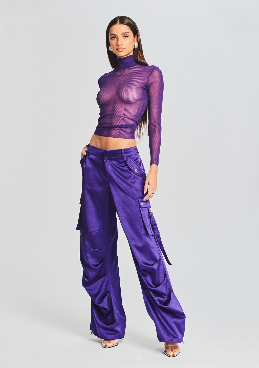 Lai Satin Cargo Pant