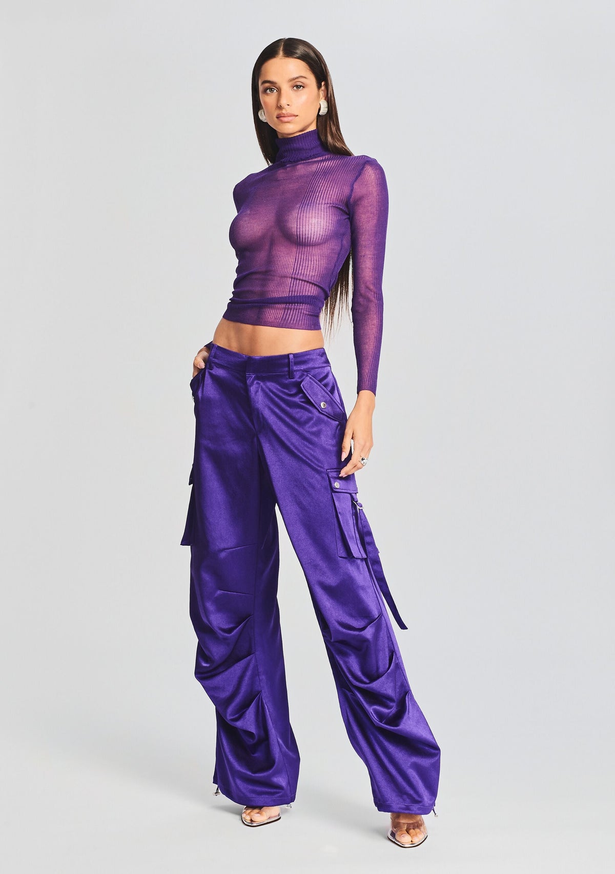 Lai Satin Cargo Pant