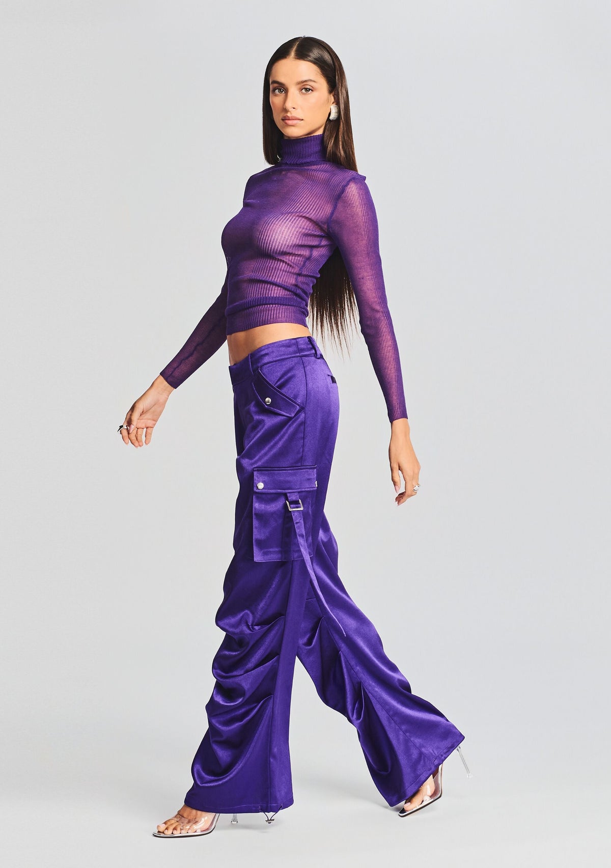 Lai Satin Cargo Pant