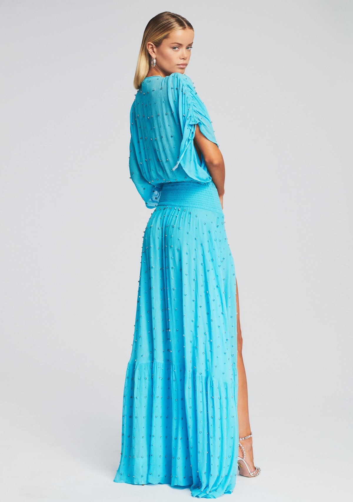 Tennie Embellished Silk Chiffon Dress