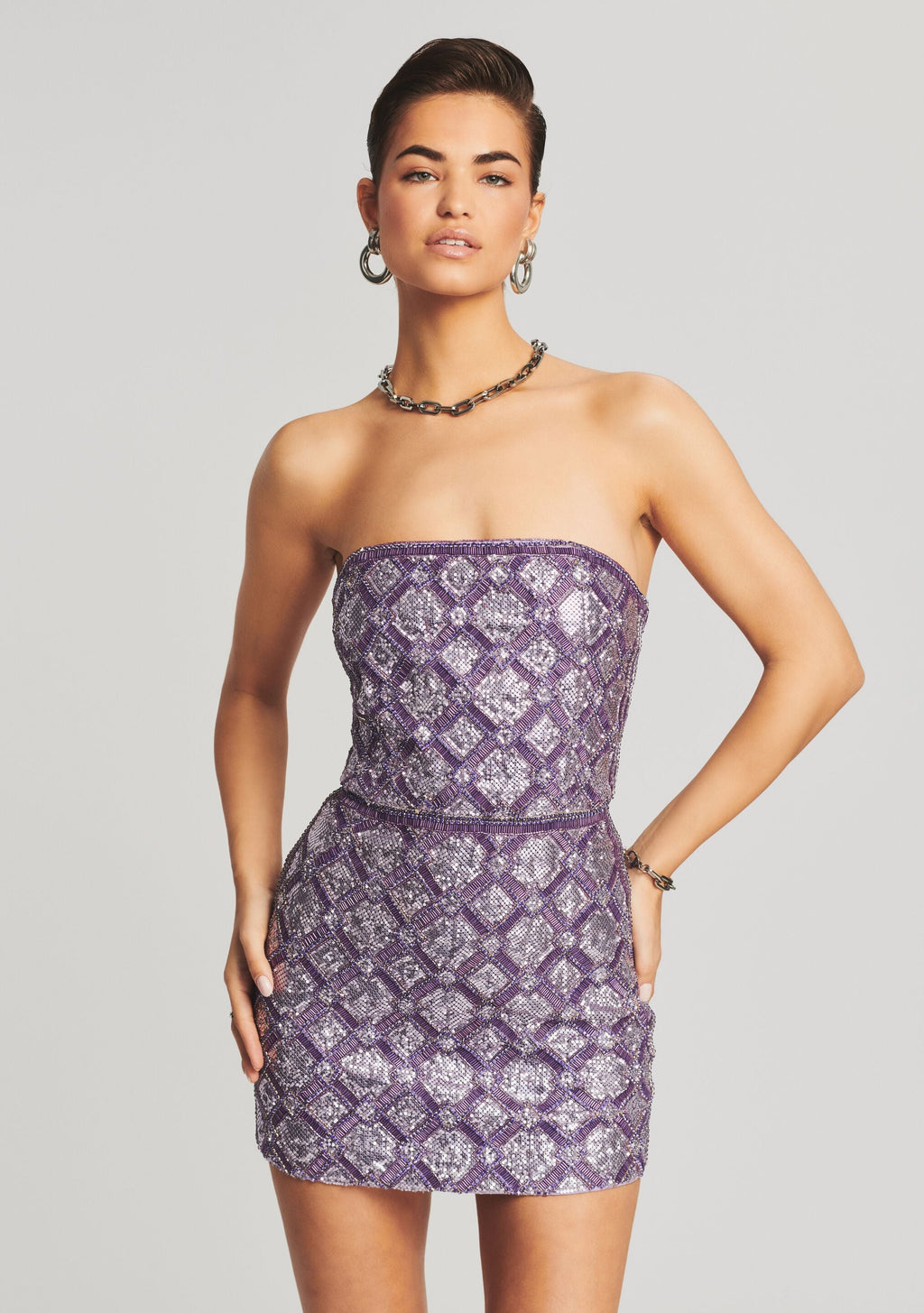 Heather Sequin Chainmail Dress