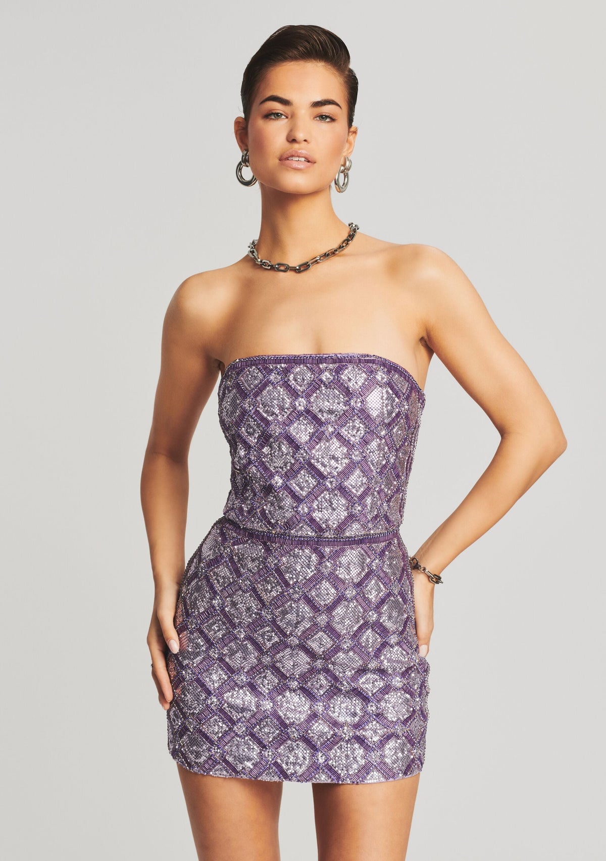 Heather Sequin Chainmail Dress