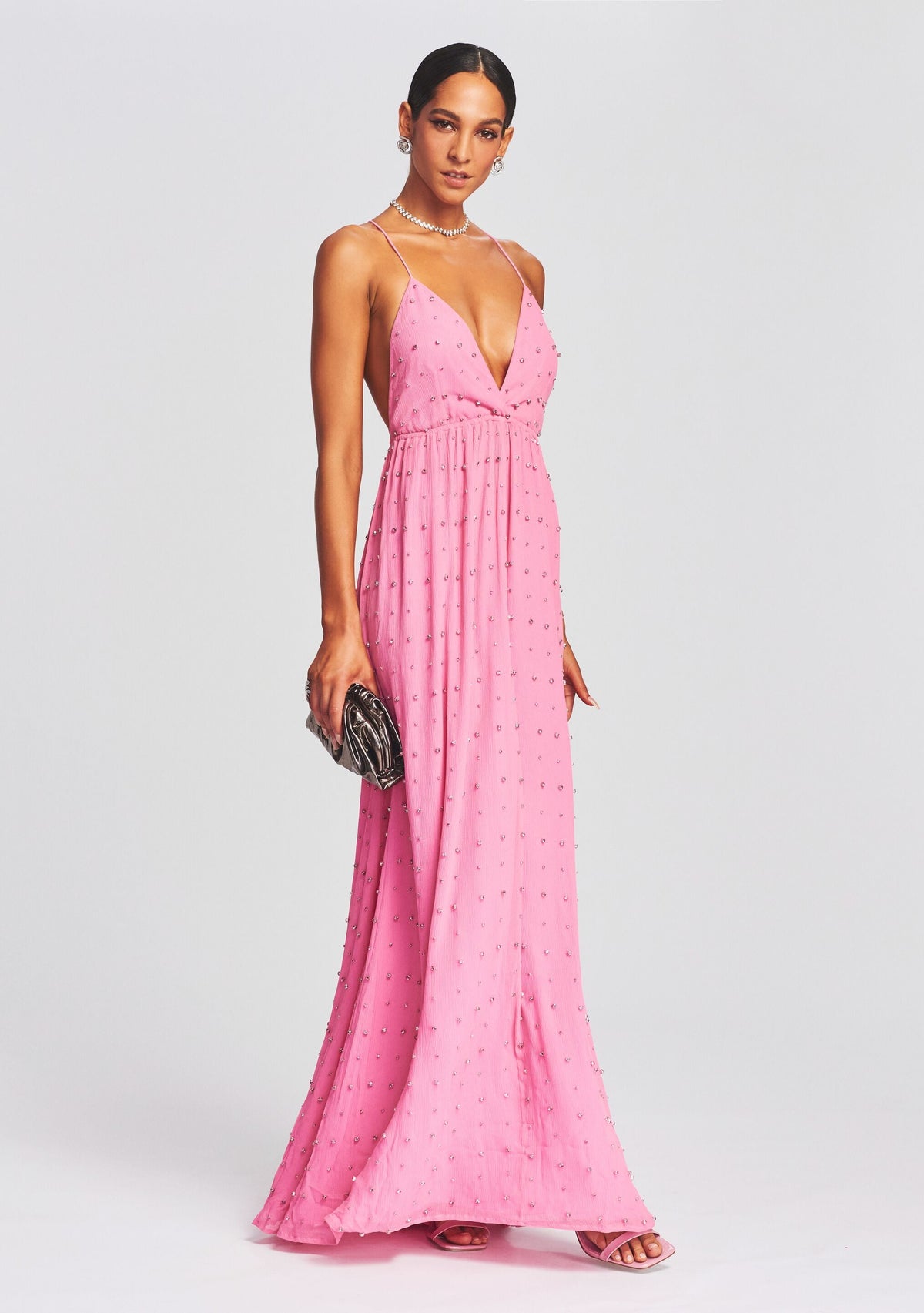 Zadie Embellished Silk Chiffon Dress