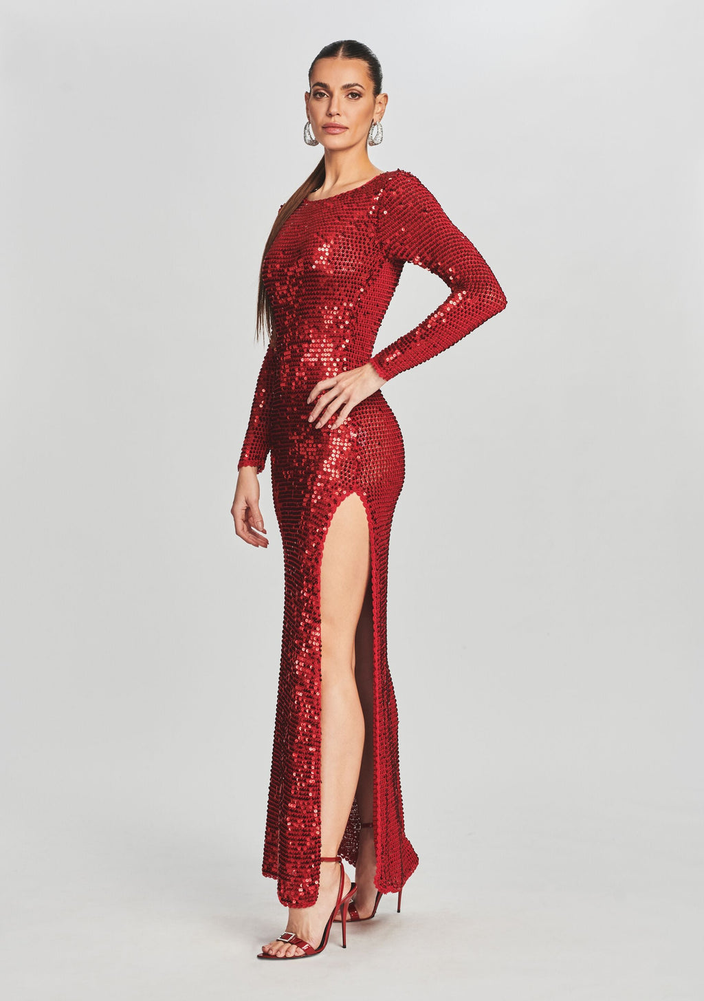 Alexa Sequin Crochet Dress