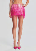 Athana Sequin Feather Skirt