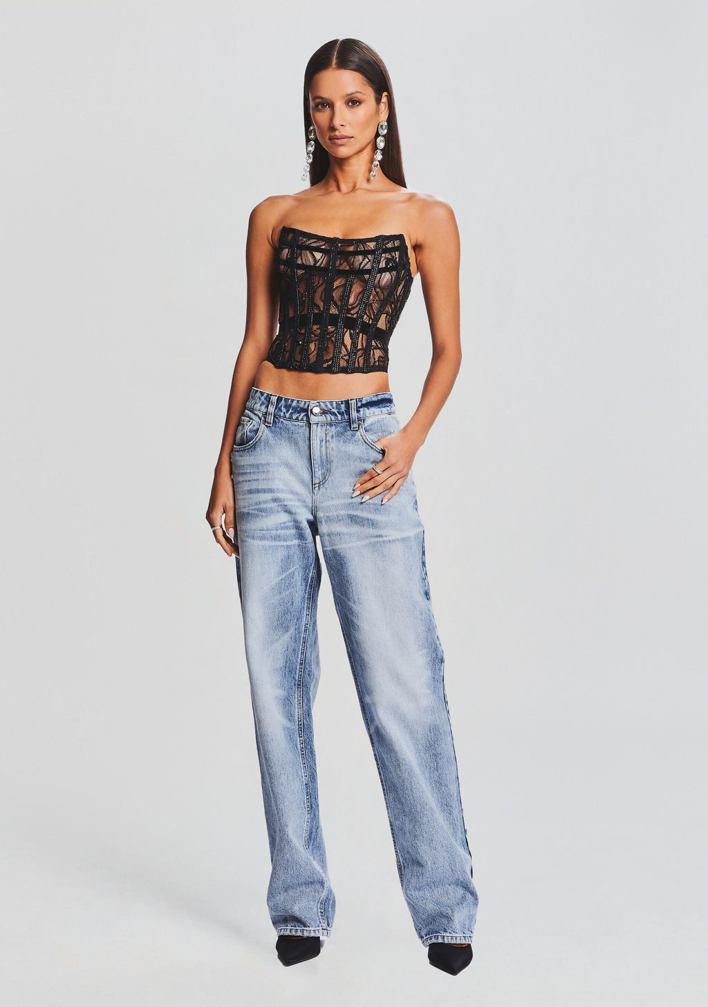 Bayley Embellished Lace Top