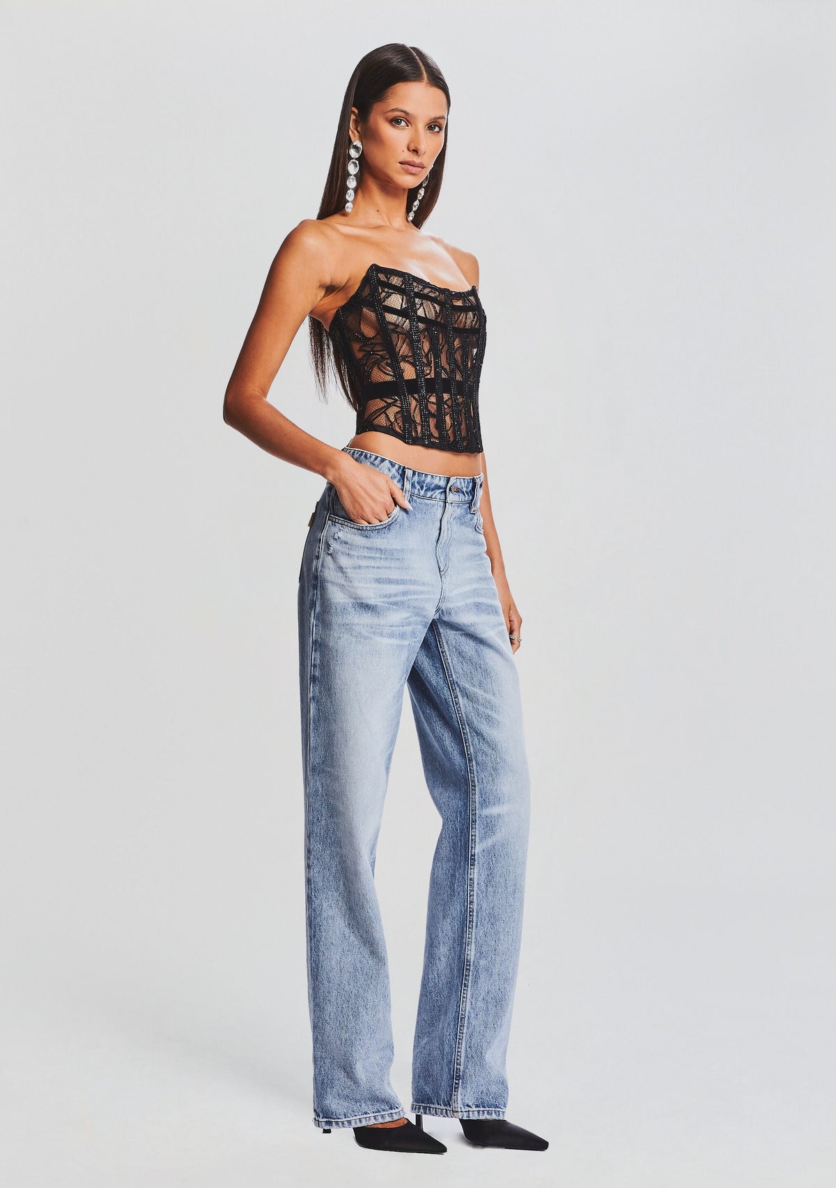 Bayley Embellished Lace Top