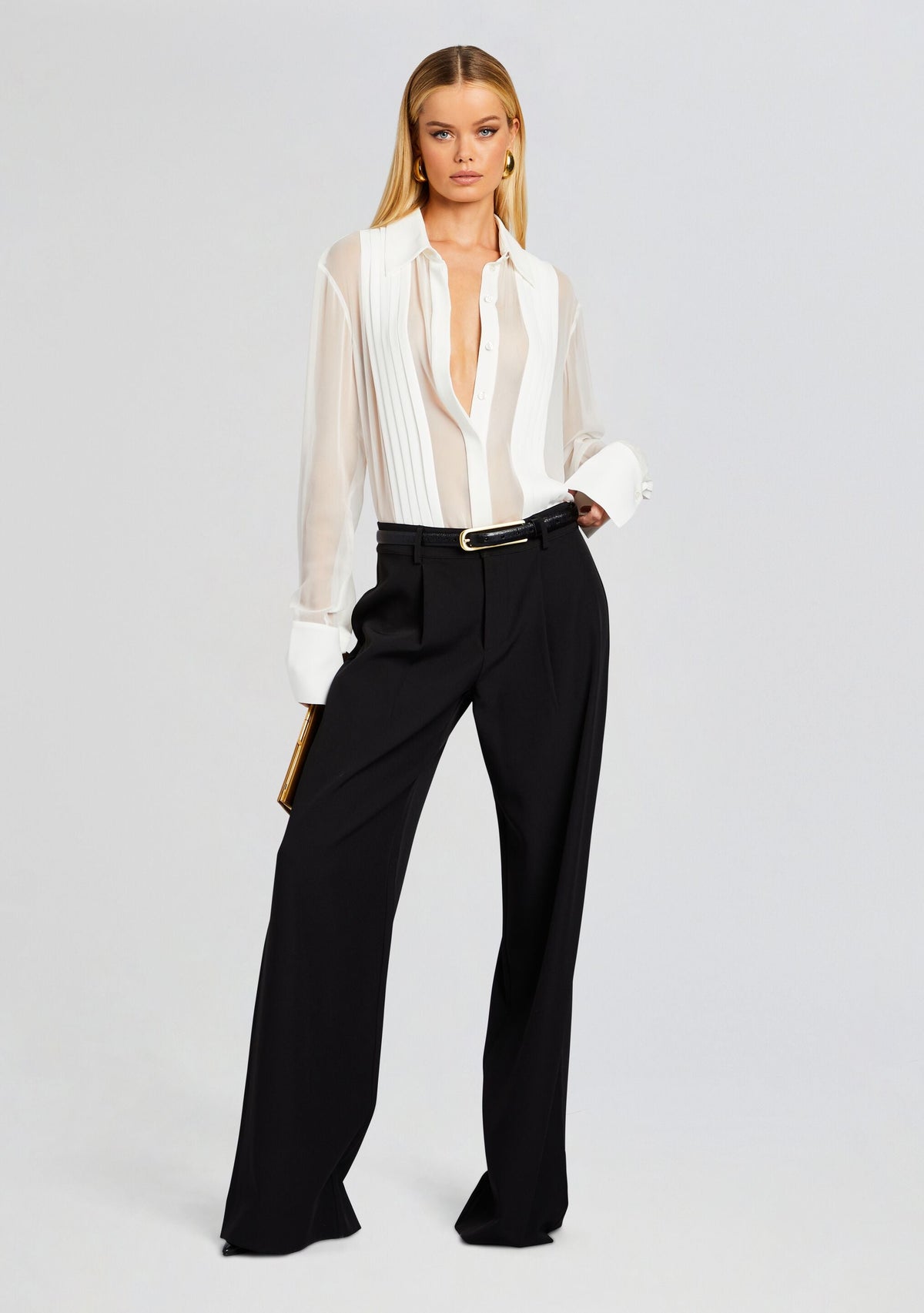 Meghan Panelled Silk Blouse