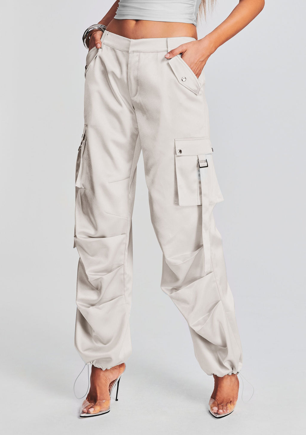 Lai Satin Cargo Pant