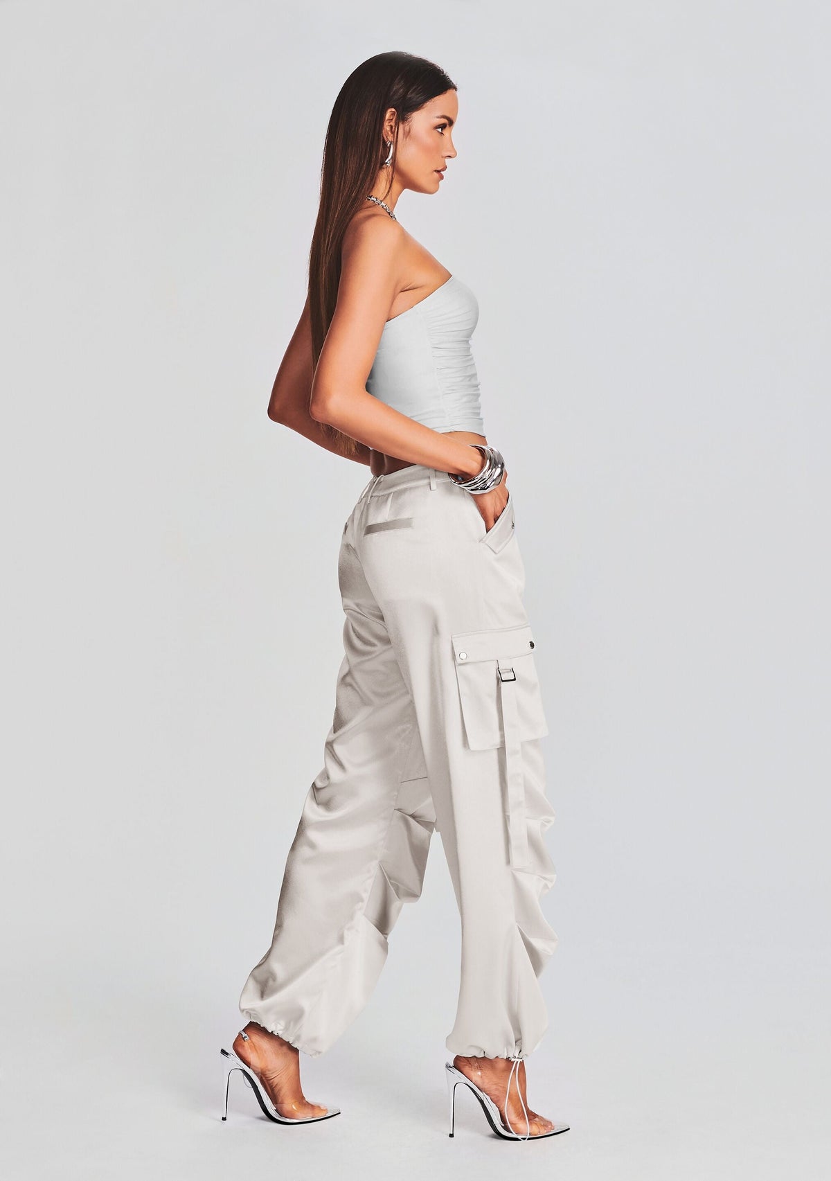 Lai Satin Cargo Pant