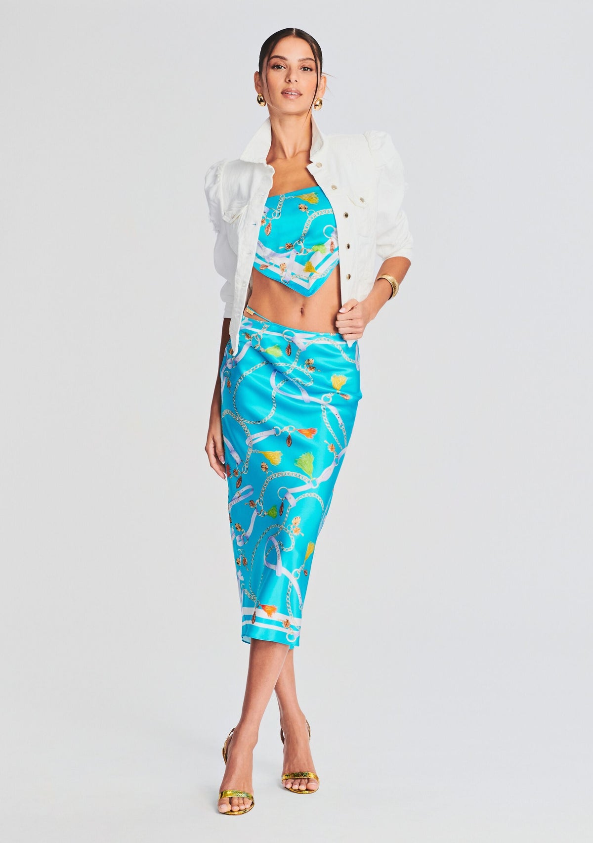 Penina Silk Midi Skirt