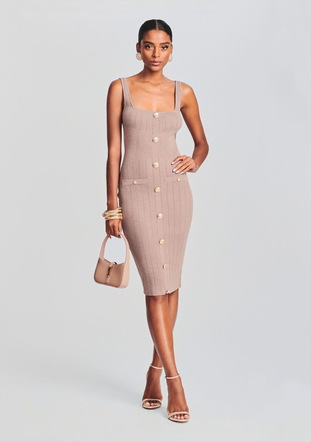 Laney Metallic Knit Dress