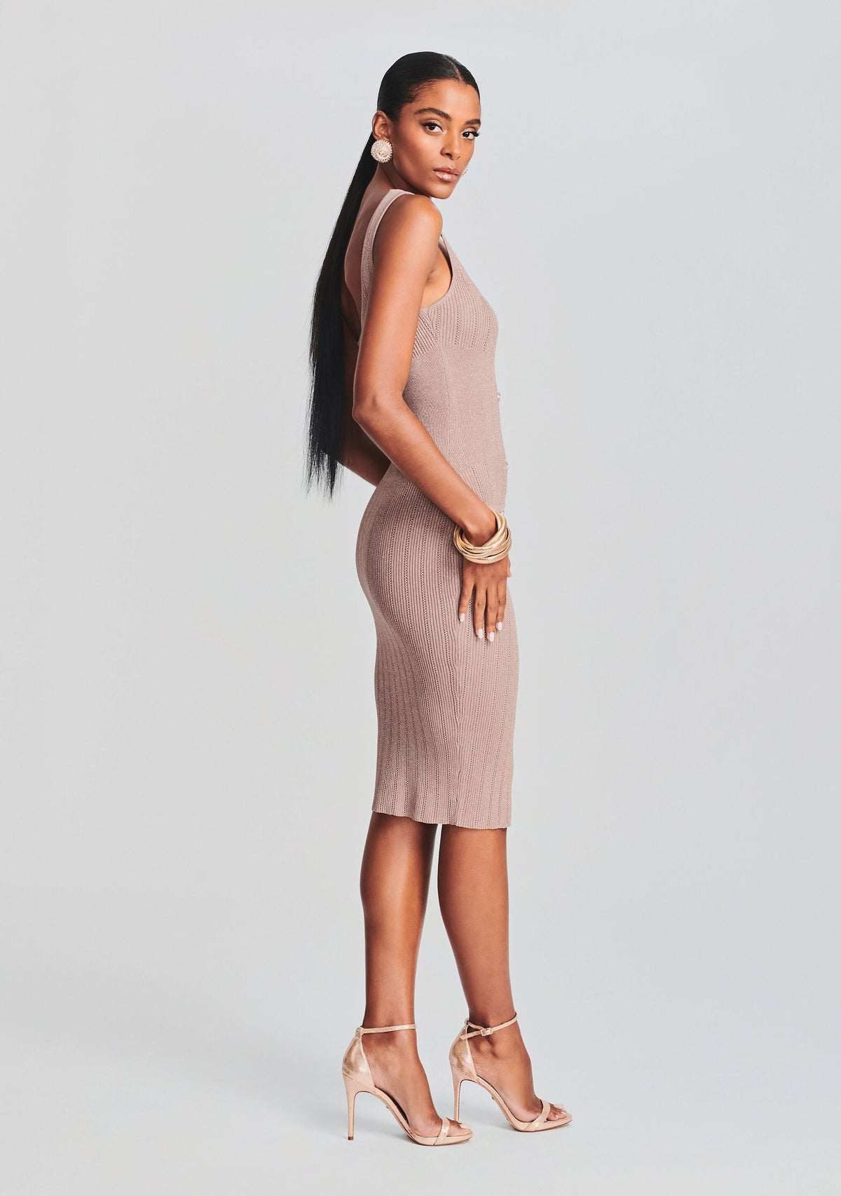 Laney Metallic Knit Dress