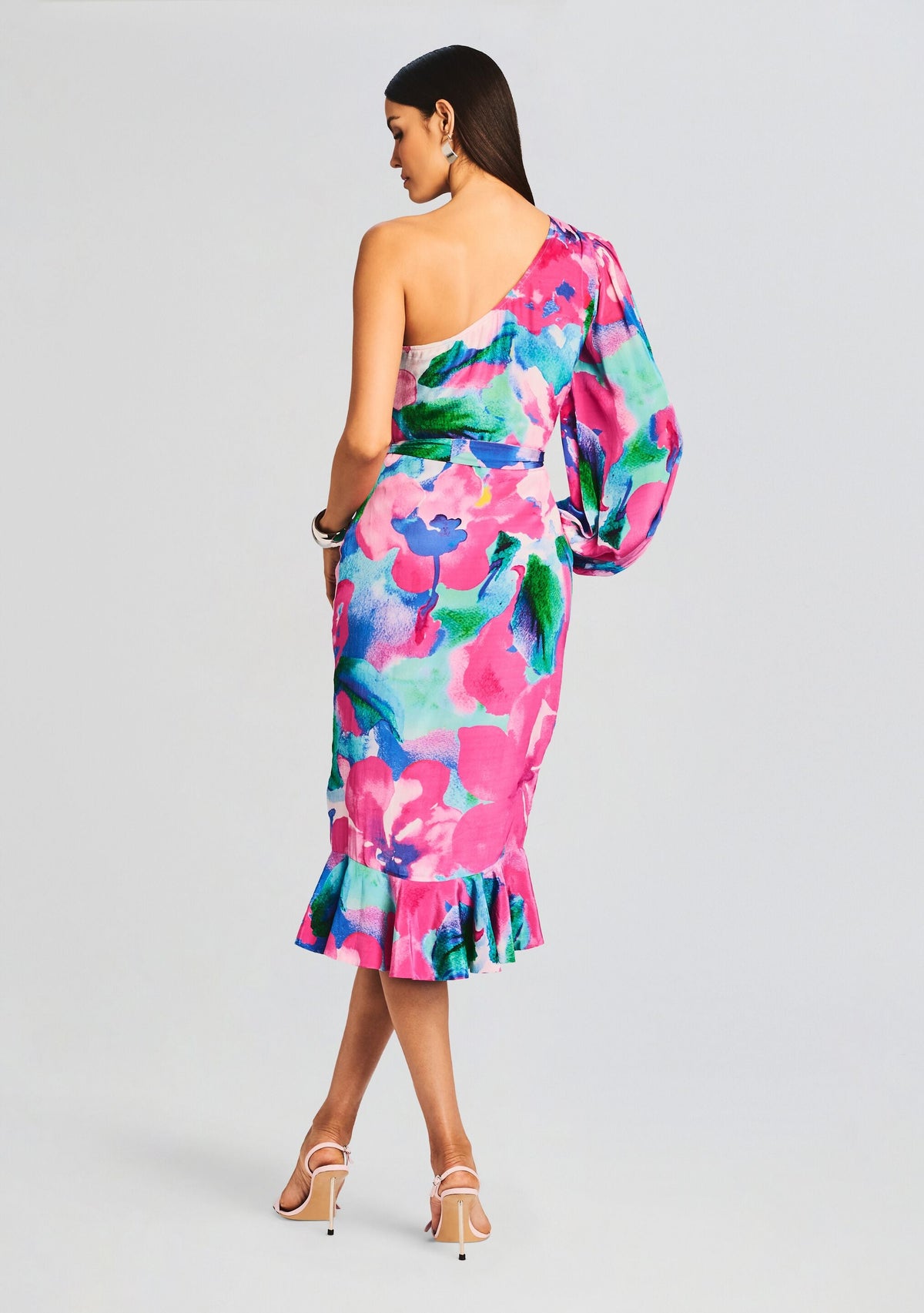 Vesa One Shoulder Midi Dress