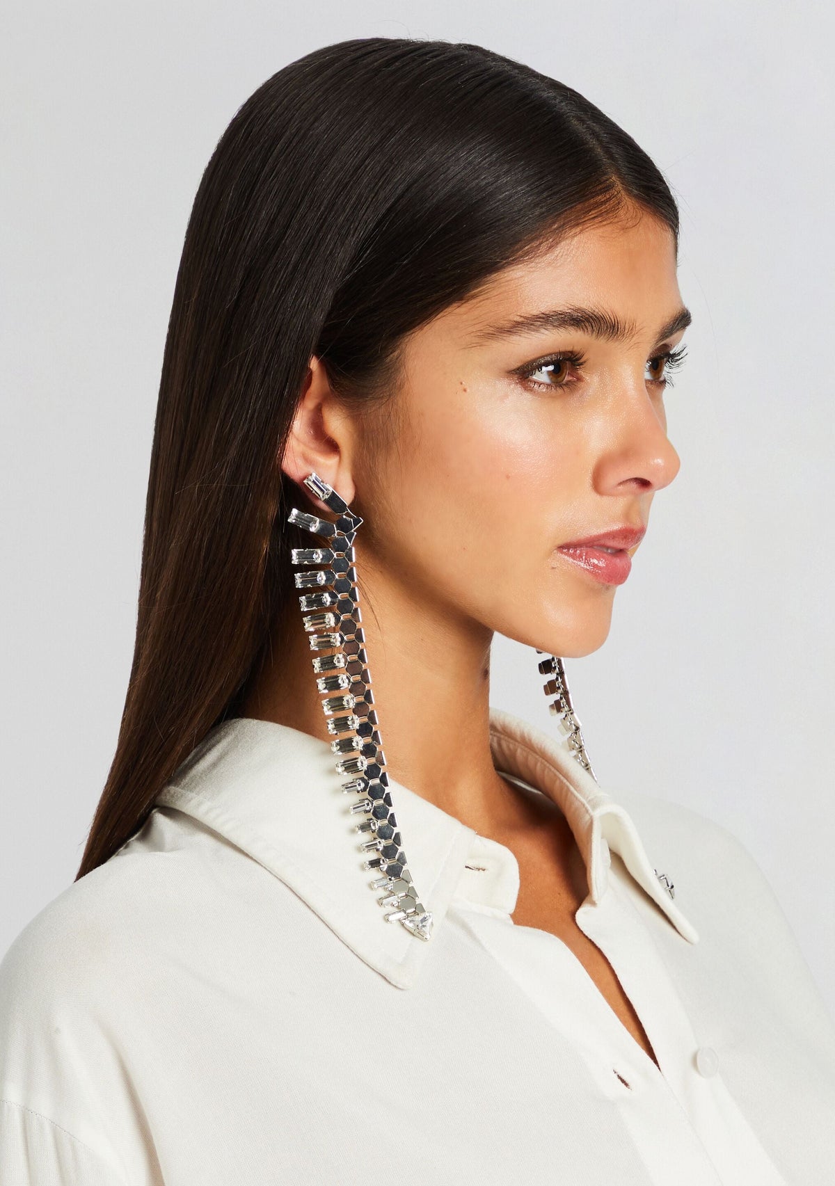 Snake Skin Crystal Earrings
