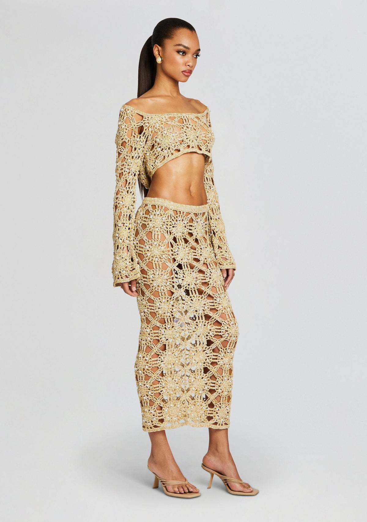 Sadie Metallic Crochet Top