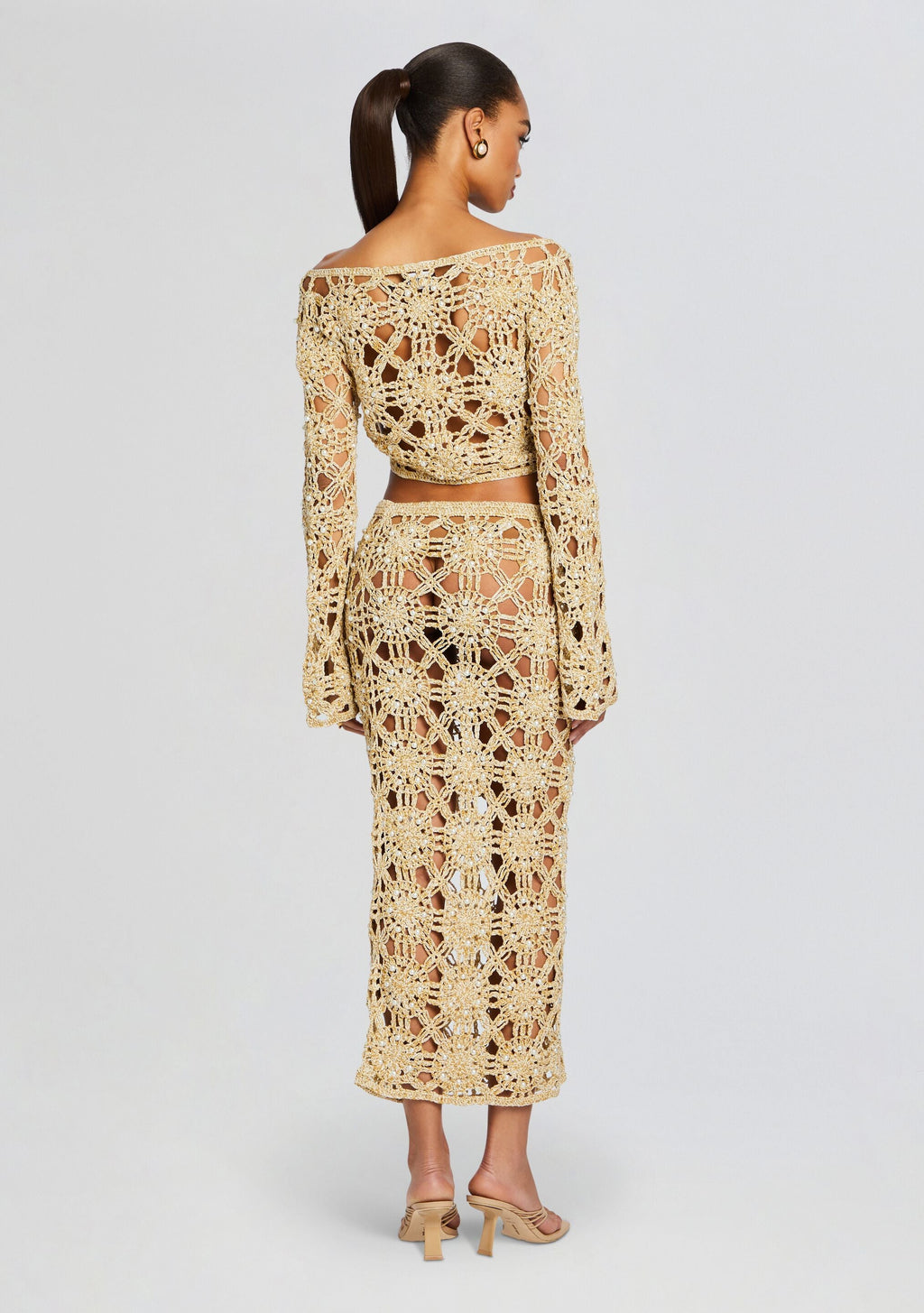 Sadie Metallic Crochet Top