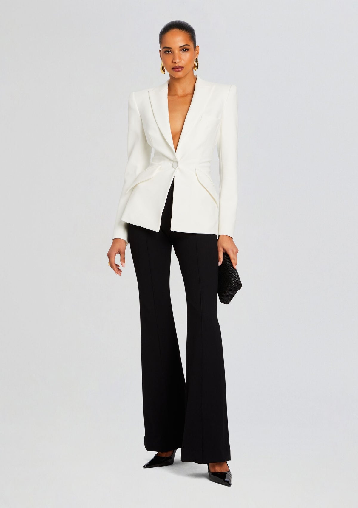 Sloan Structured Blazer With Detachable Bow