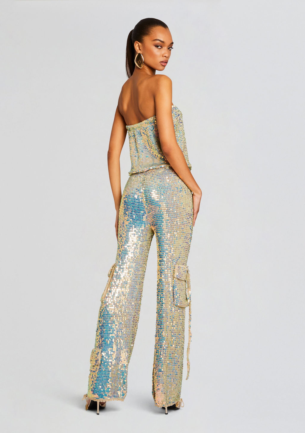 Hanalise Sequin Crochet Jumpsuit