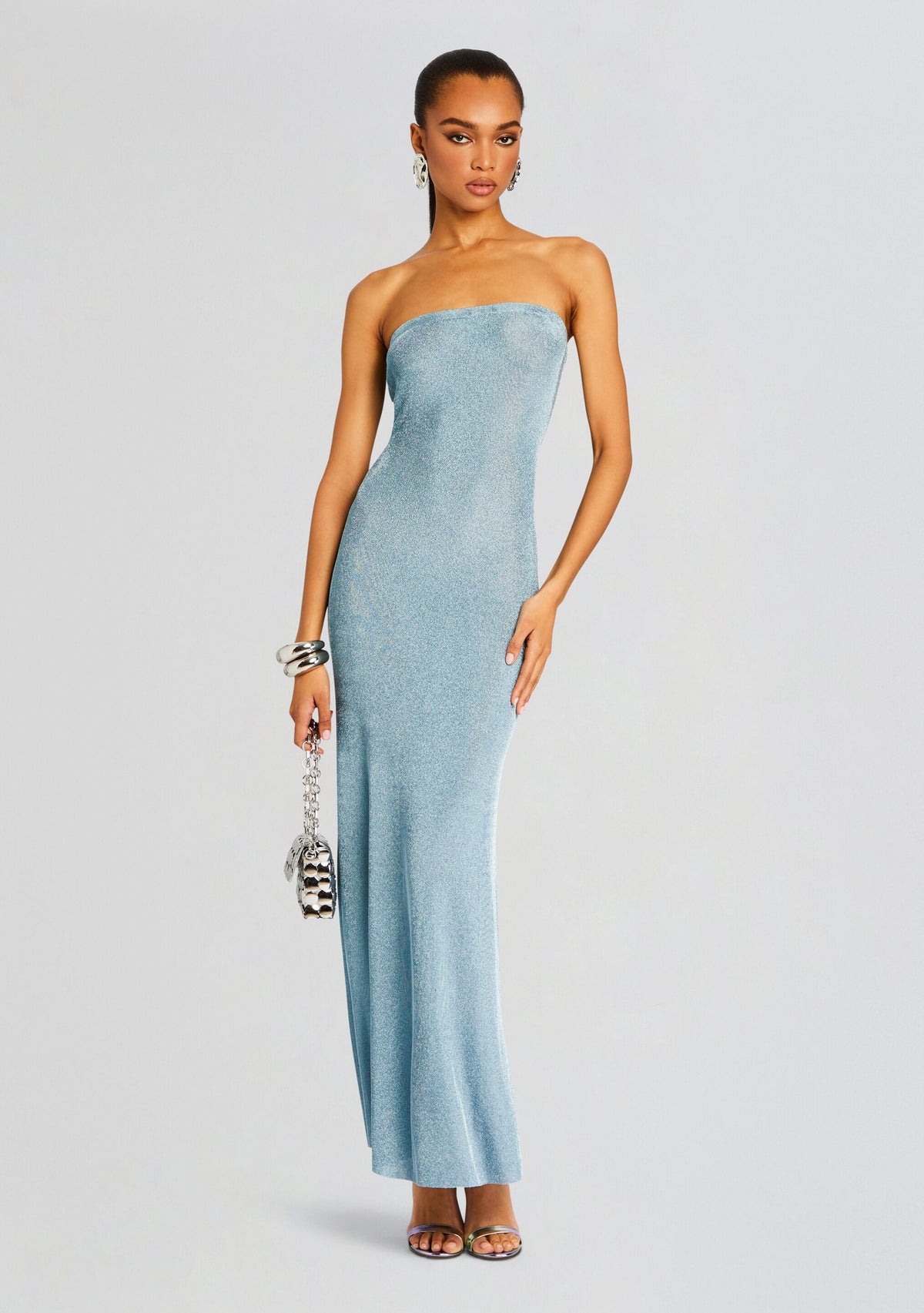 Narissa Metallic Knit Maxi Dress