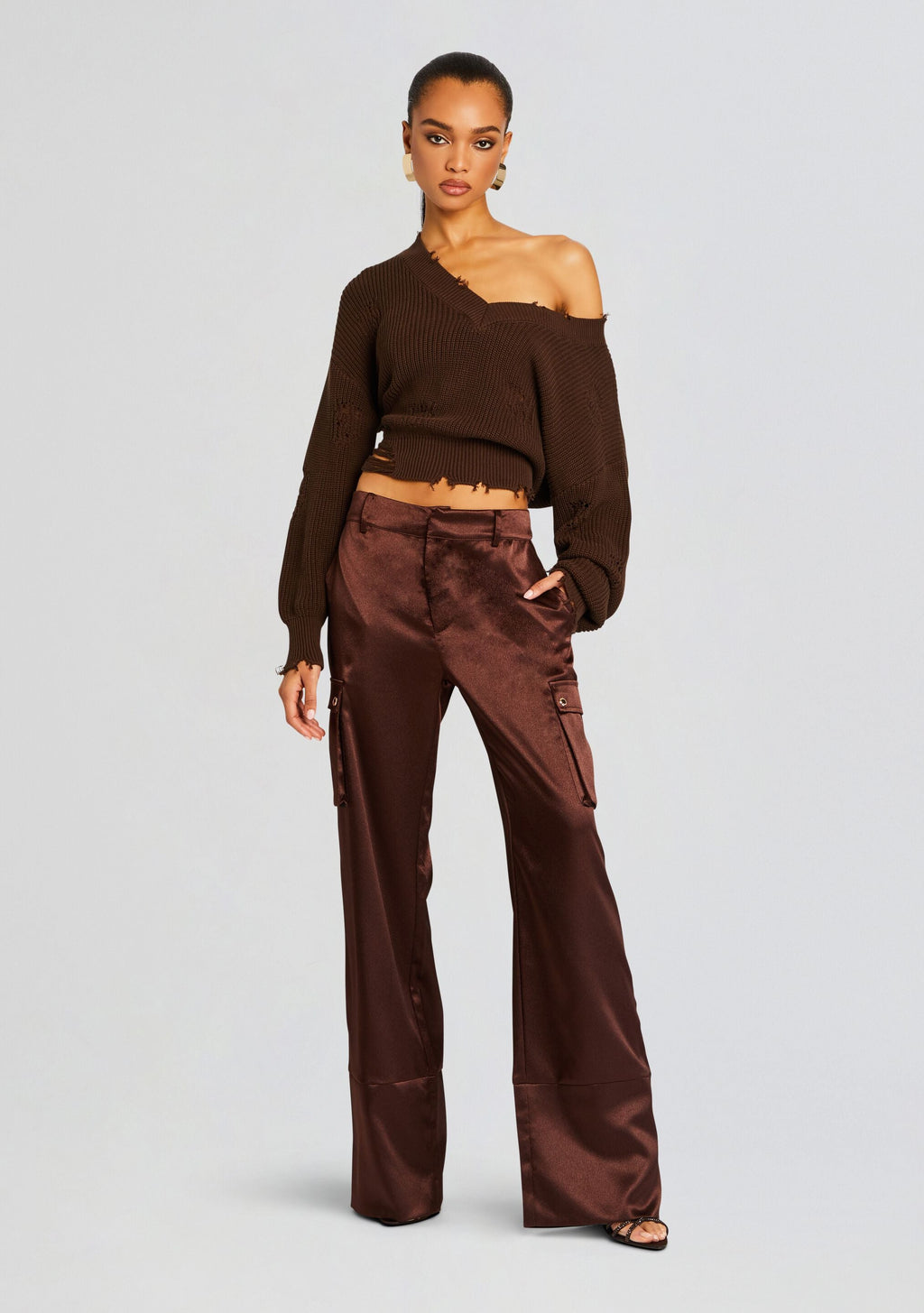Galia Satin Cargo Pant
