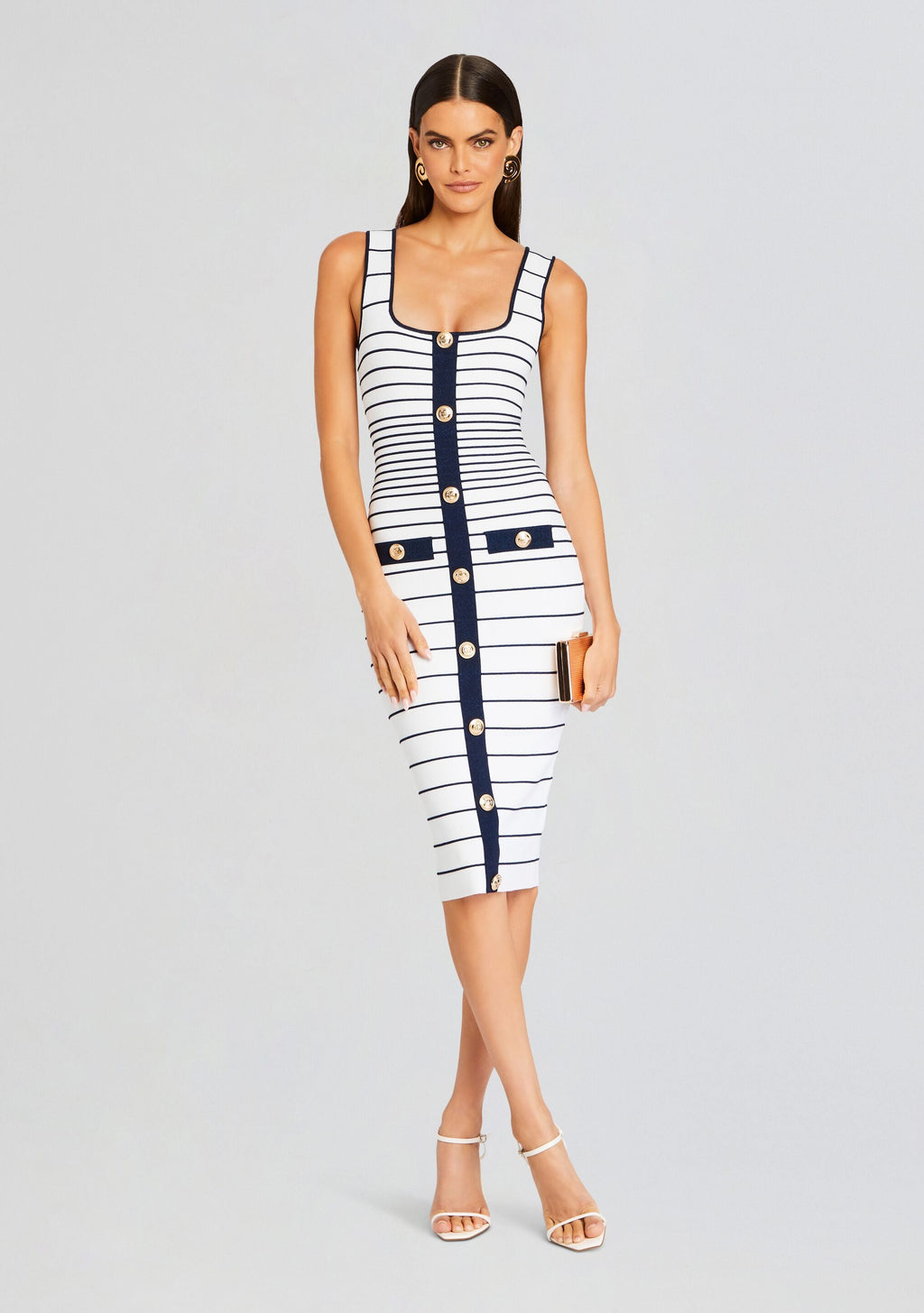 Lyle Metallic Bandage Knit Dress