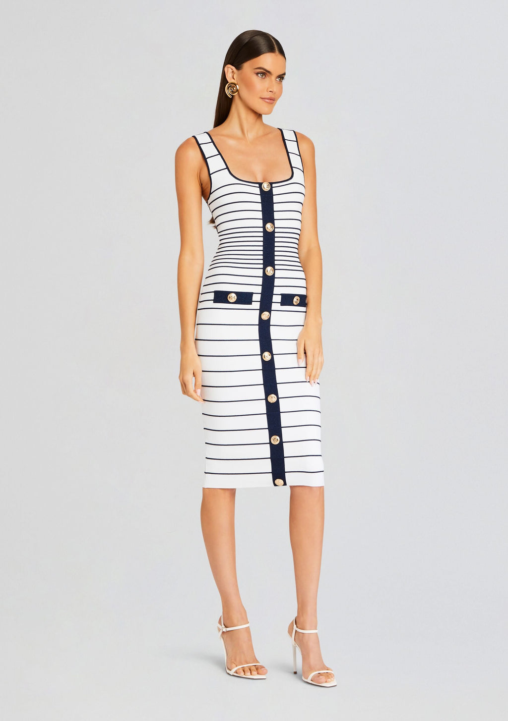 Lyle Metallic Bandage Knit Dress