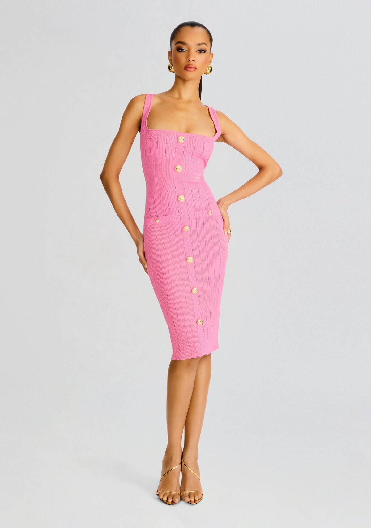 Laney Metallic Knit Dress