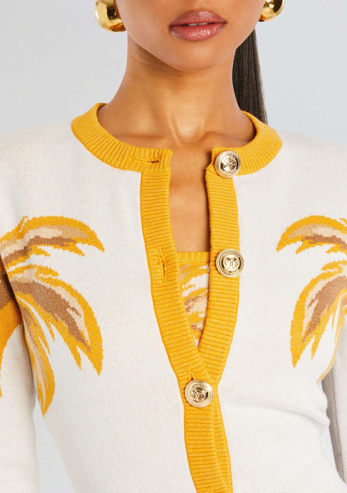 Dyna Metallic Knit Cardigan