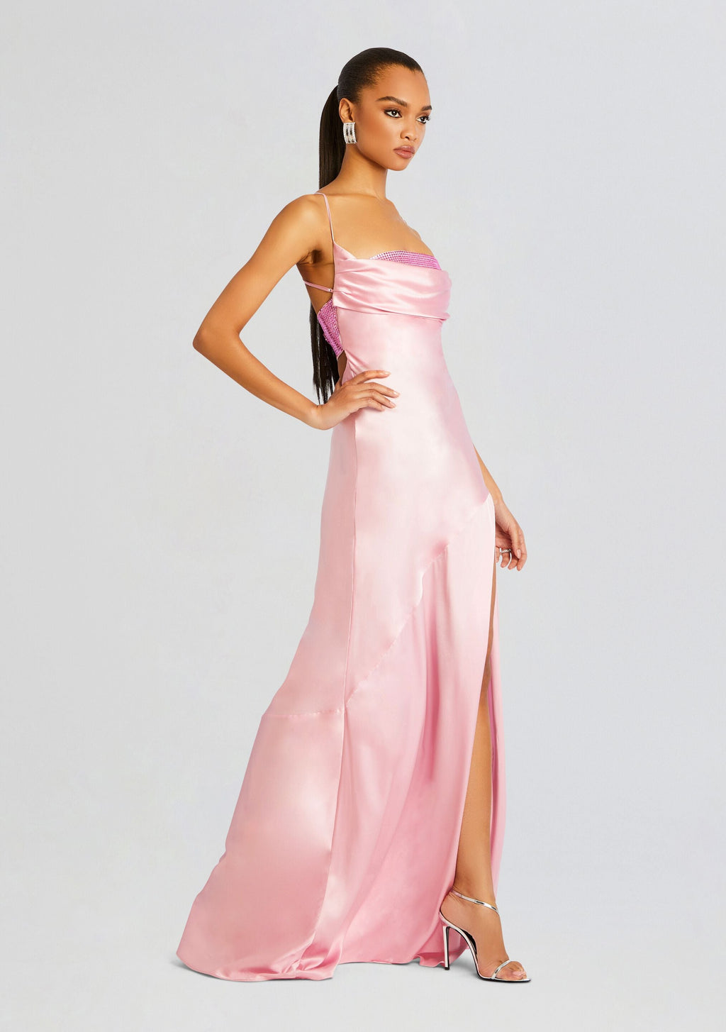 Emery Embellished Silk Dress
