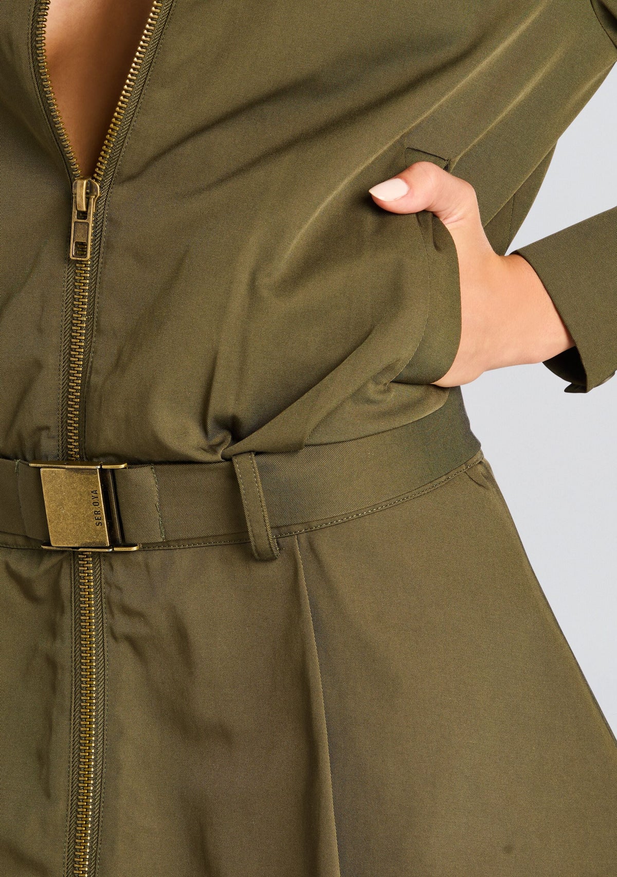 Sanders Twill Bomber Jacket Dress
