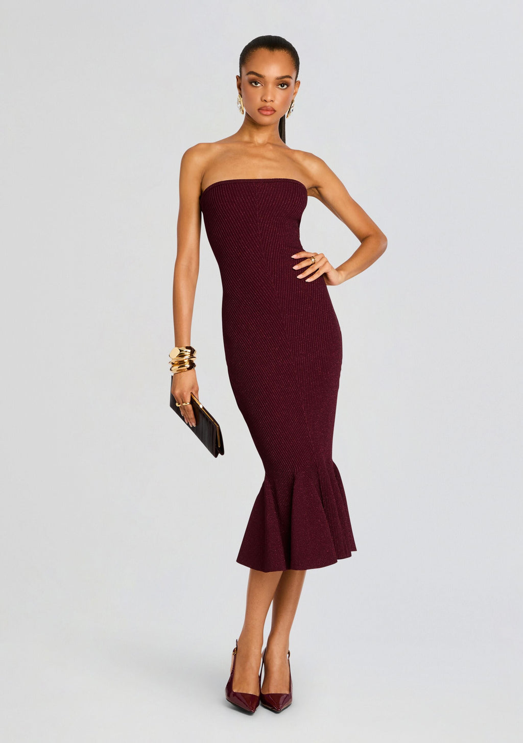 Blerina Metallic Knit Dress