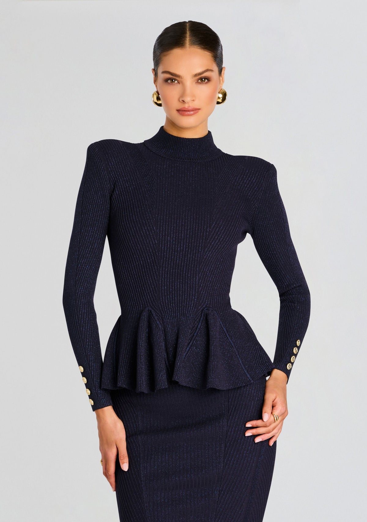 Kasha Metallic Knit Top