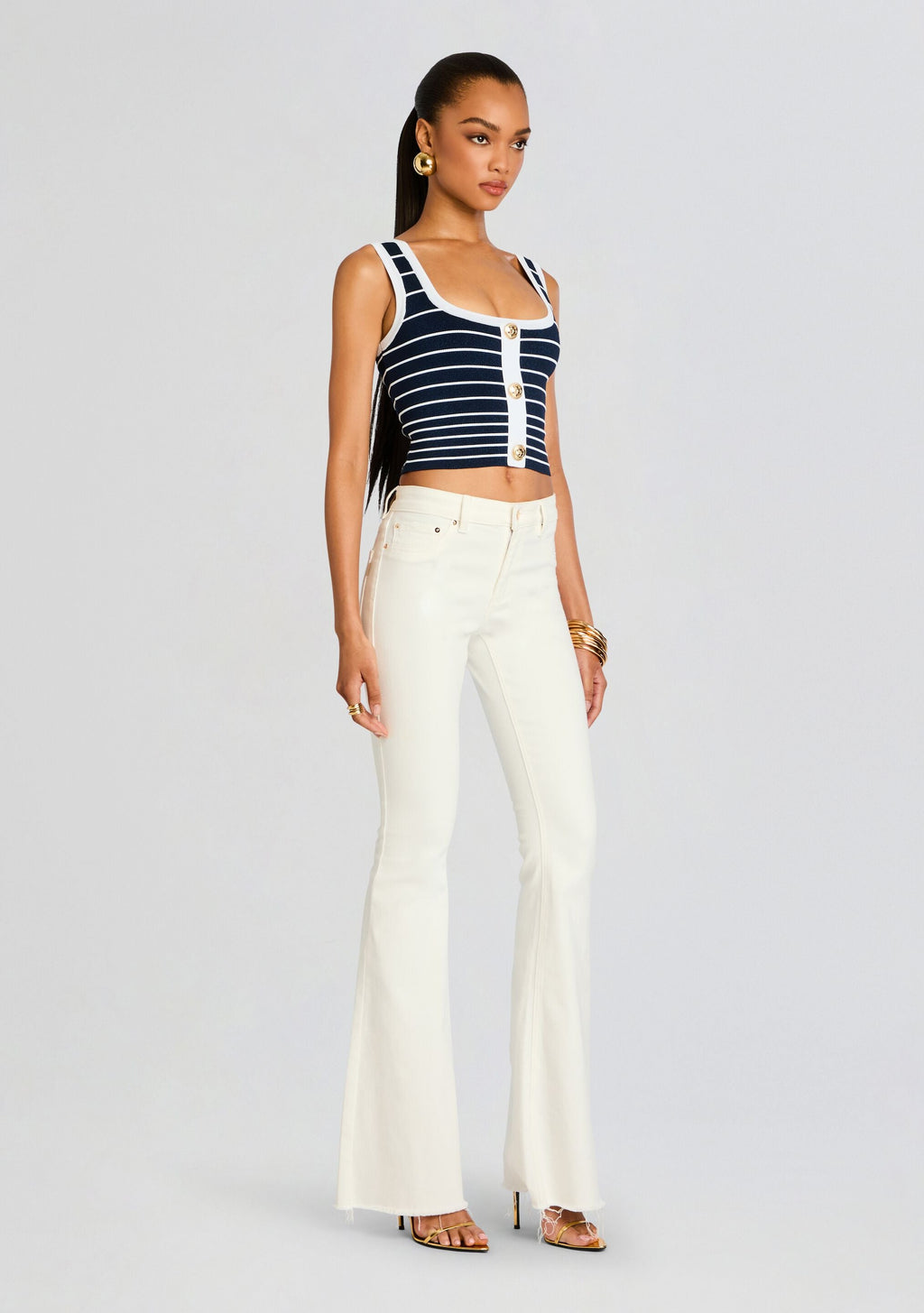 Zadie Metallic Knit Top
