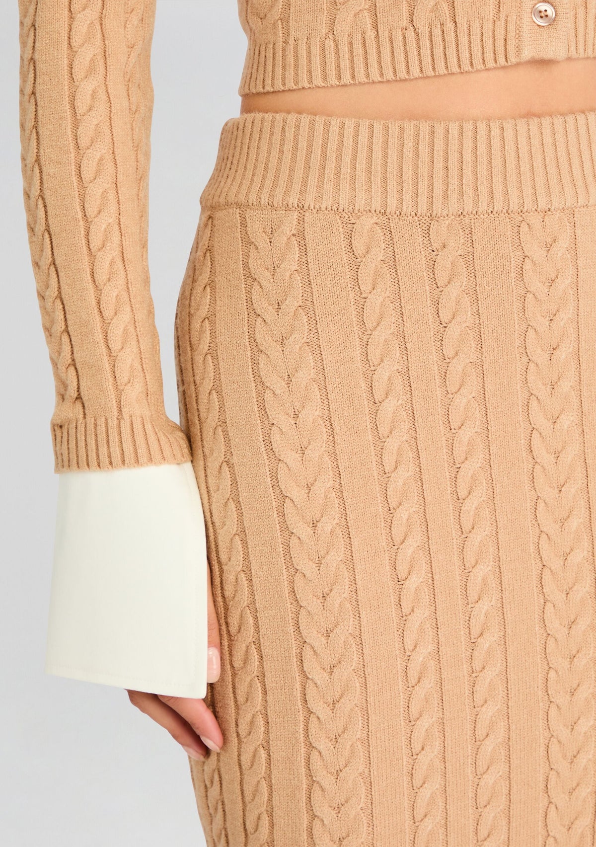 Prunella Cable Knit Skirt