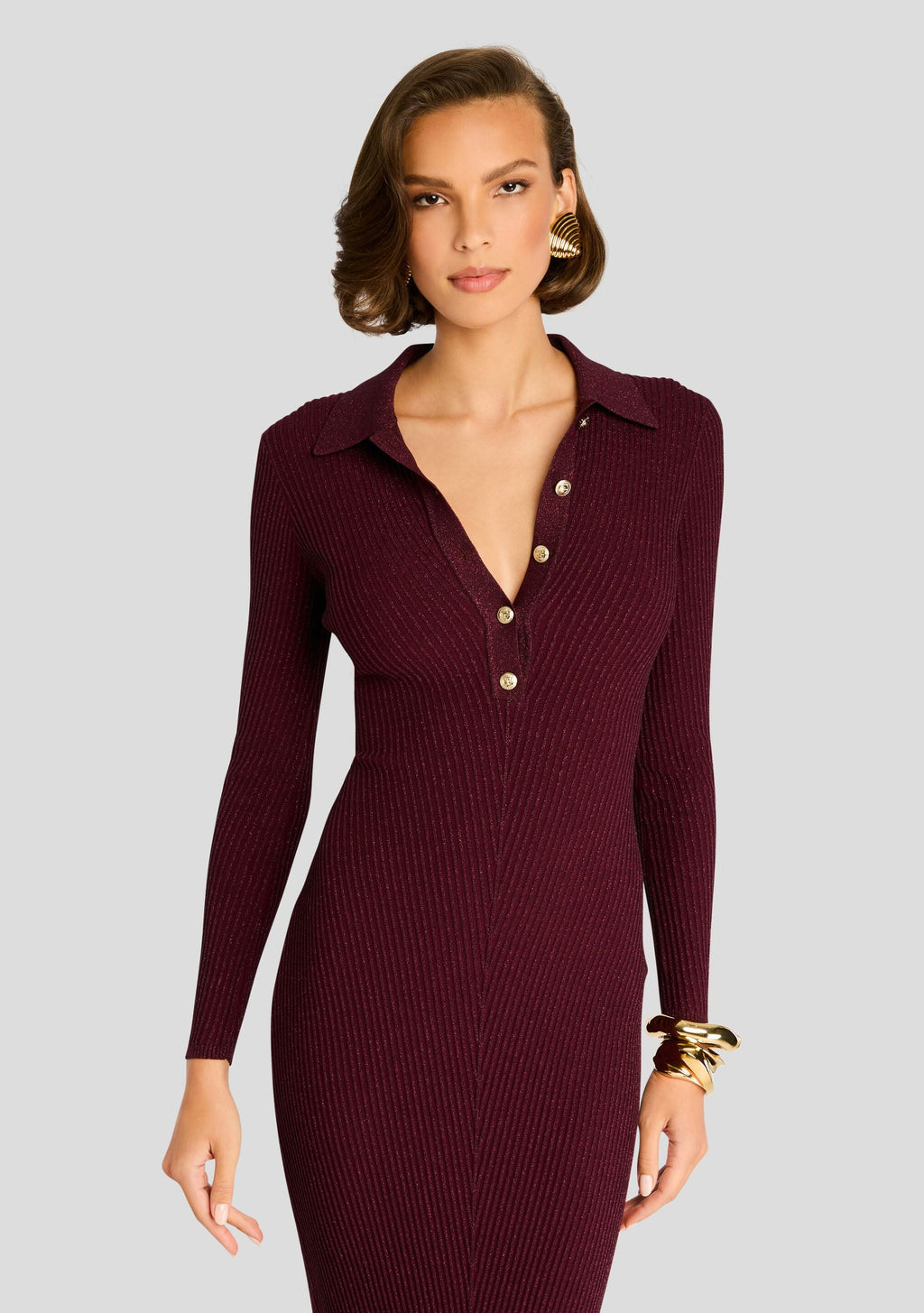 Buffy Metallic Knit Dress