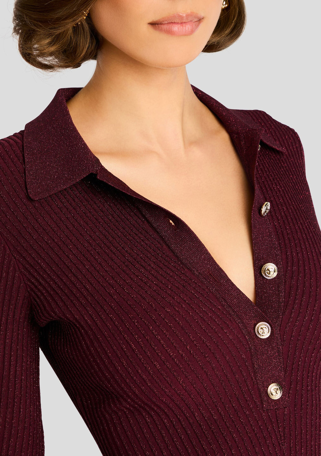 Buffy Metallic Knit Dress