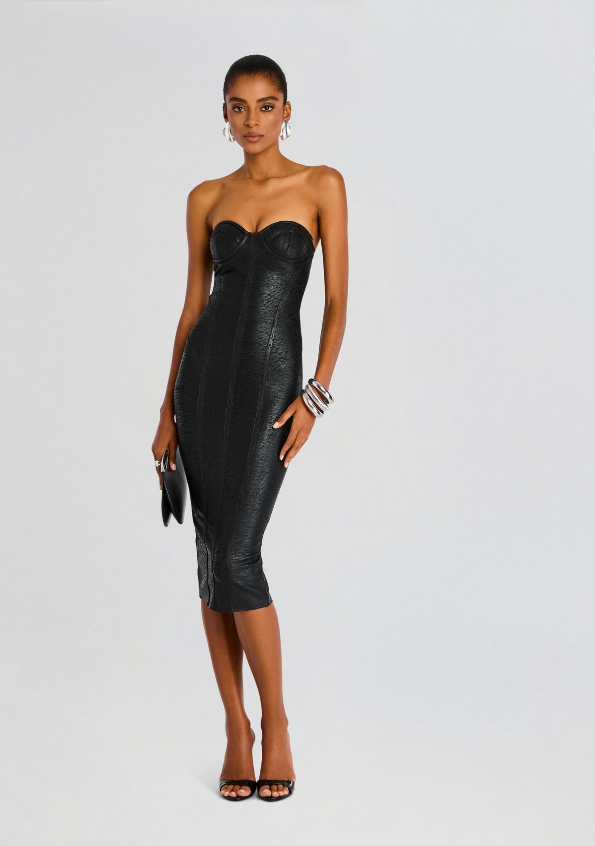 Charlize Coated Knit Dress