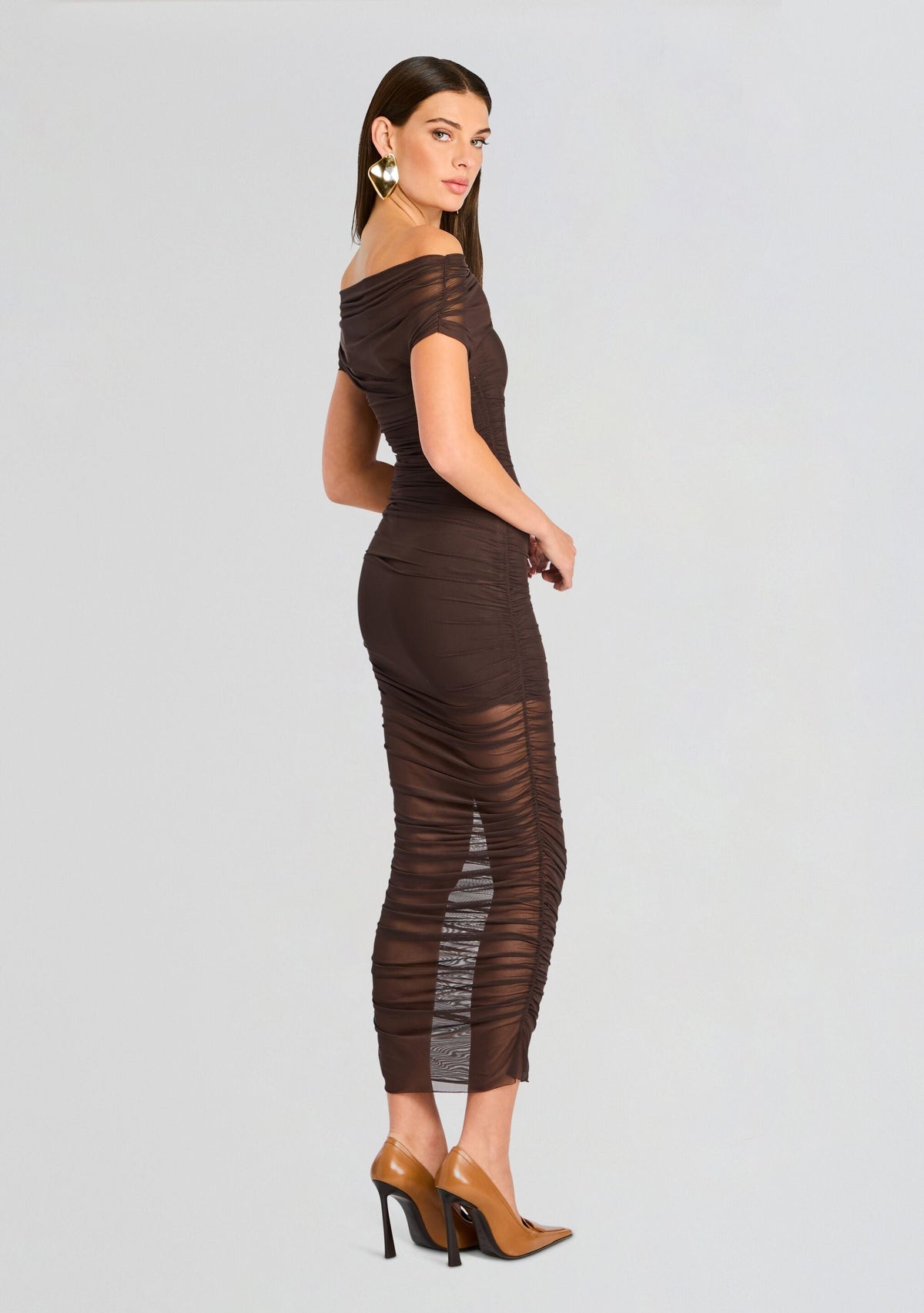 Noel Mesh Midi Dress
