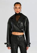 Koda Vegan Leather Cropped Trench