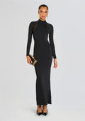 Krystal Maxi Dress with Mesh Paneling