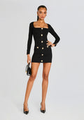 Thea Metallic Rib Knit Dress