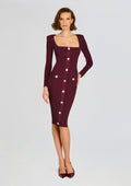 Sadelle Metallic Knit Dress