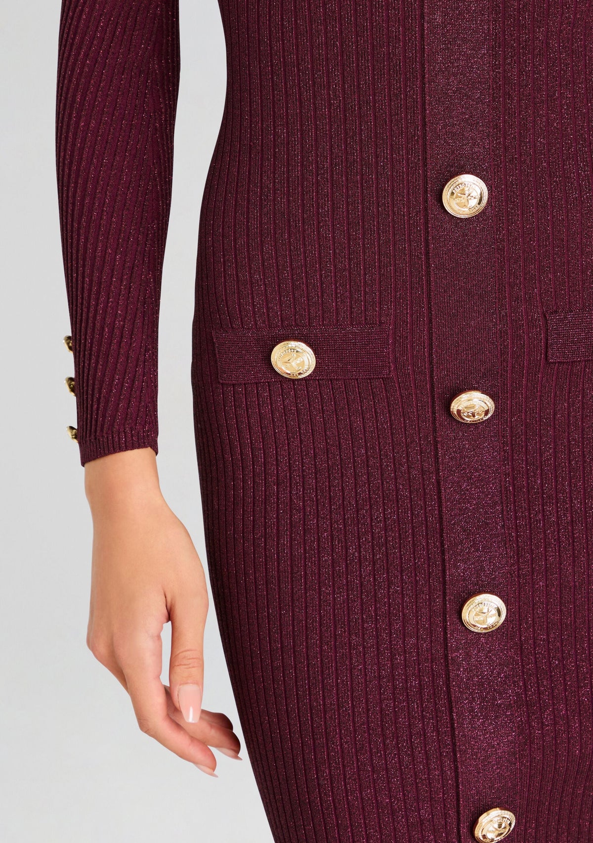 Sadelle Metallic Knit Dress