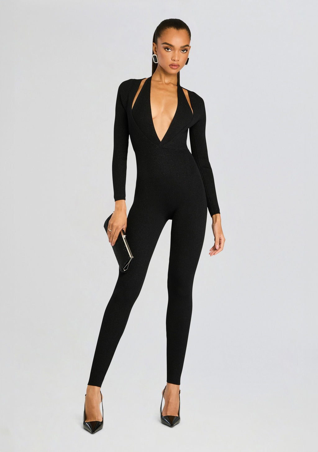 Bellamy Metallic Knit Jumpsuit